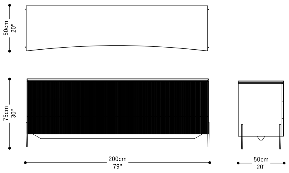 Imagen de las dimensiones completas del producto